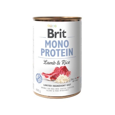 Brit Care – Lata Mono Protein Cordero & Arroz 400 Gr