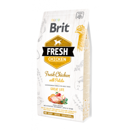 Brit Fresh - Pollo con Patata Adult Great Life 2.5 Kg
