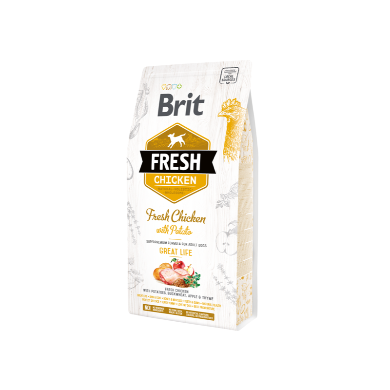 Brit Fresh - Pollo con Patata Adult Great Life 12 Kg