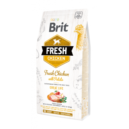 Brit Fresh - Pollo con Patata Adult Great Life 12 Kg