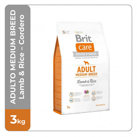 Brit Care Adult Medium Breed Lamb & Rice - Cordero 3 Kg