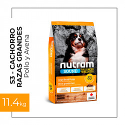 Nutram S3 - Cachorro Razas Grandes - Pollo y Avena