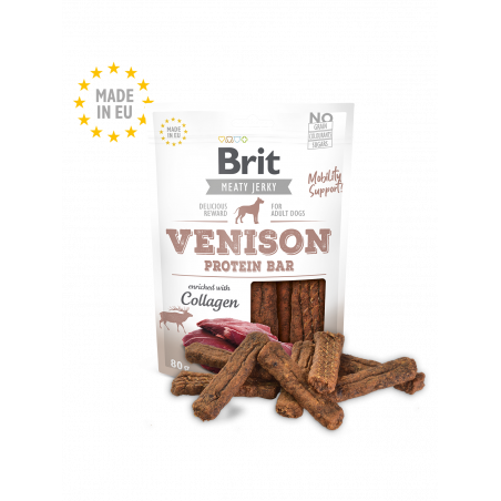 BRIT CARE JERKY SNACK VENISON PROTEIN 80 GR